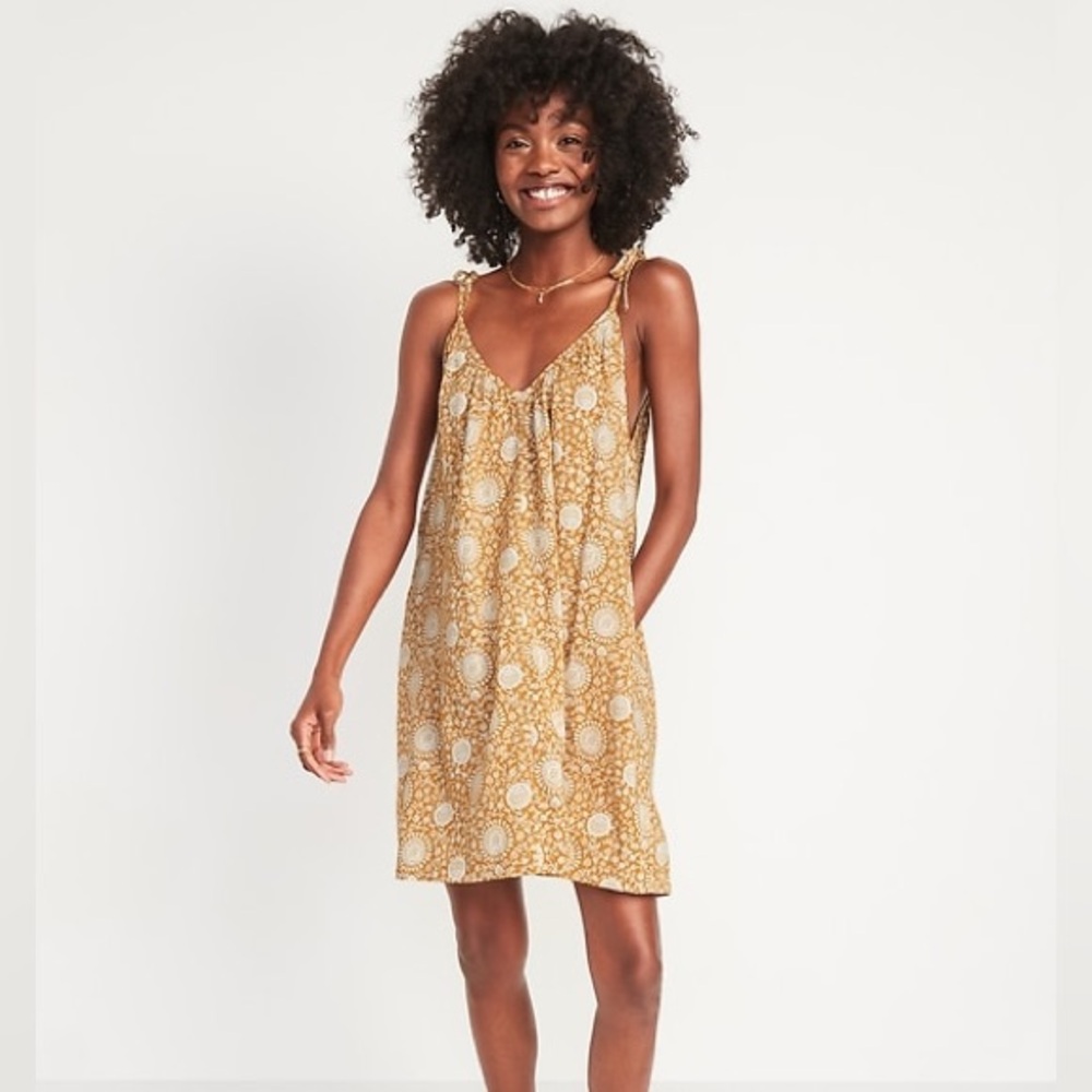 Old Navy Tie-Shoulder Mini Swing Dress